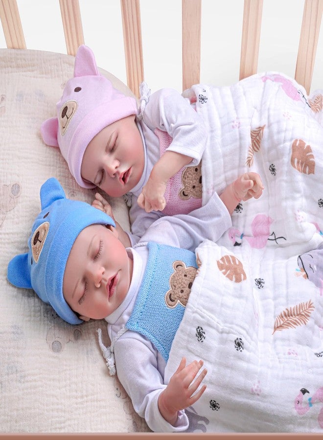 ADFO Lifelike Reborn Baby Dolls Twins, 17 inch Soft Vinyl Baby Dolls Realistic Newborn Real Life Baby Boy Girl Dolls with Clothes and Toy Gift for Kids Age 3+ - Image 5